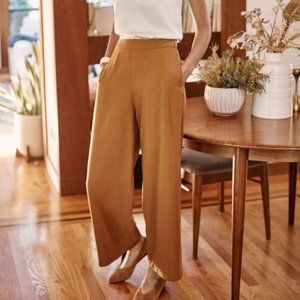 Amour Vert "Patsy" Silk Pant in Gold Sand XS